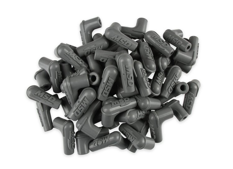 90-Degree Spark Plug Boots for 8.5 mm Super Conductor Wire - Set of 50