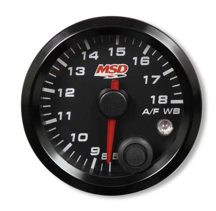 2 1/16 in. Analog Wideband Air/Fuel Ratio Gauge Kit - Black Face with Black Bezel