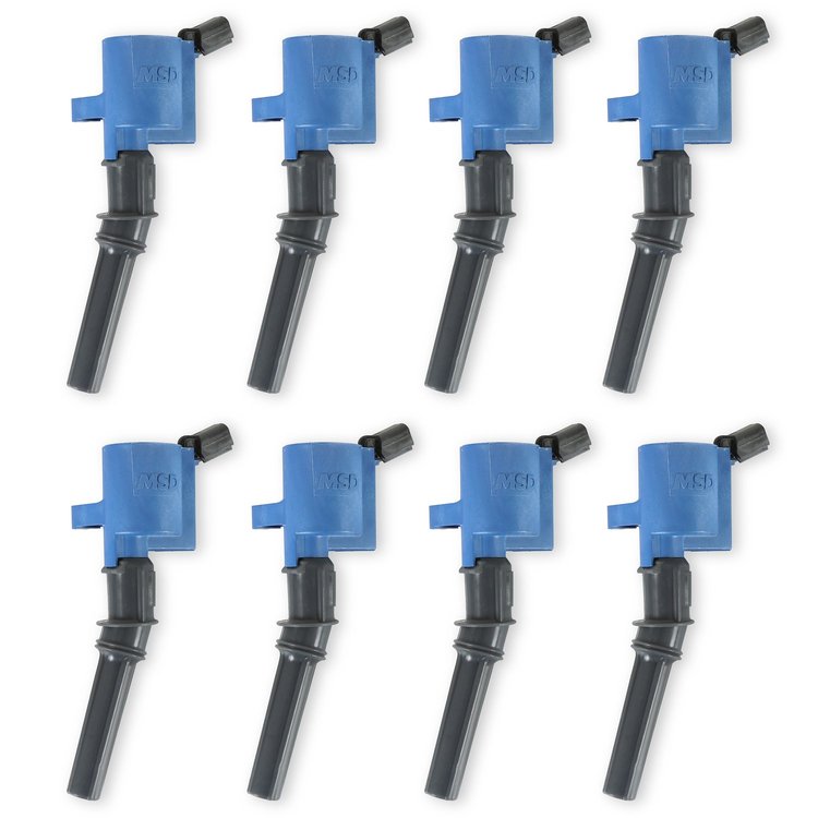 Direct Replacement Ignition Coil Set for 1999-2014 Ford 4.6/5.4L 2-Valve Engines, Blue - Set of 8