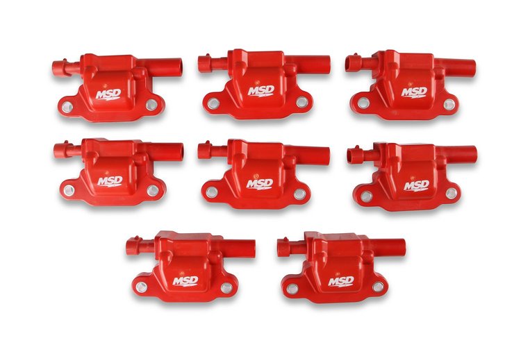 82658 Blaster Series Ignition Coil Set for 2005-2013 GM Gen III LS Engines [Red]