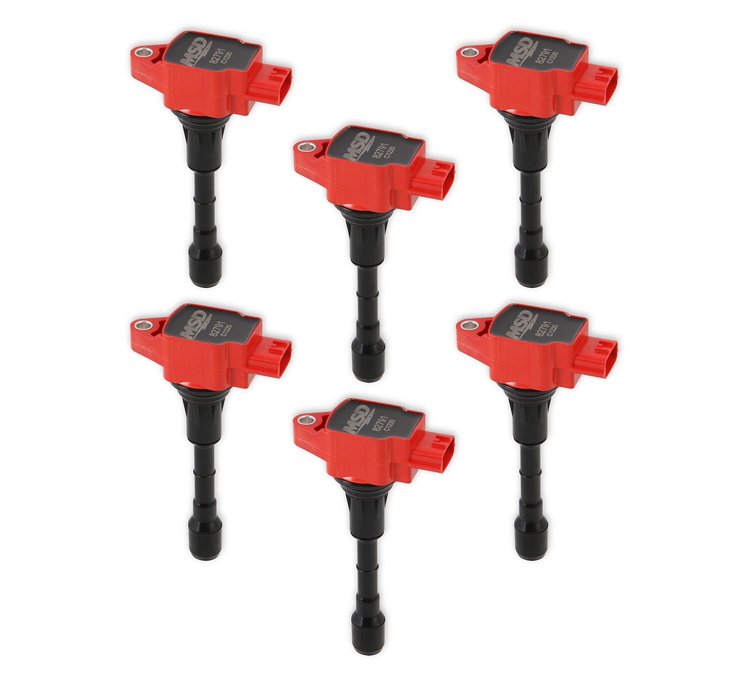 Blaster Series Ignition Coils Fits Select Nissan/Infiniti 3.5L Models, 2011-2012 Infiniti G25 2.5L, Red, Set of 6