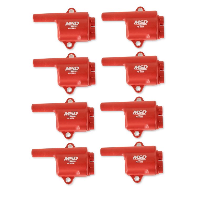 Multiple Spark Coils GM LS-Series Truck Red