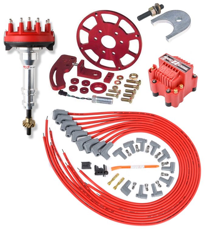 Crank Trigger Distributor Kit Ford 351C-460 - Red Cap