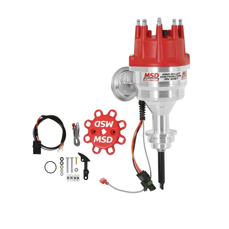 Pro-Billet Ready-to-Run Distributor Chrysler 426-440 Red
