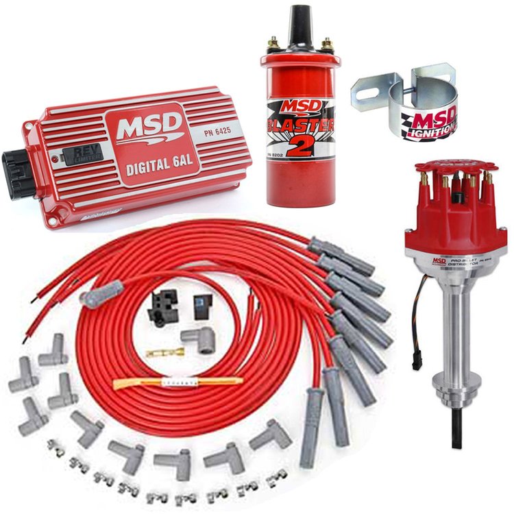 8546K Pro-Billet Small Cap Distributor Ignition Kit Fits Chrysler 426-440 Red