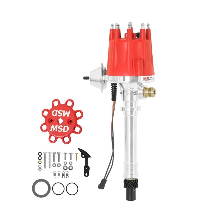 8572 Pro-Billet Mechanical Tach Drive Distributor w/Vacuum Advance for 1963-1974 Chevy Corvette V8 Engine