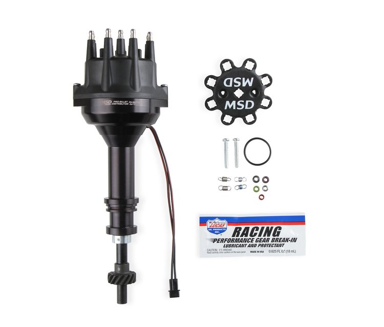 Pro-Billet Small Cap Distributor Ford 351C-460 - Black - Steel Gear