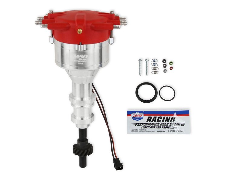Pro-Billet Flat-Top Distributor Ford 351C-460 - Red Crab Cap