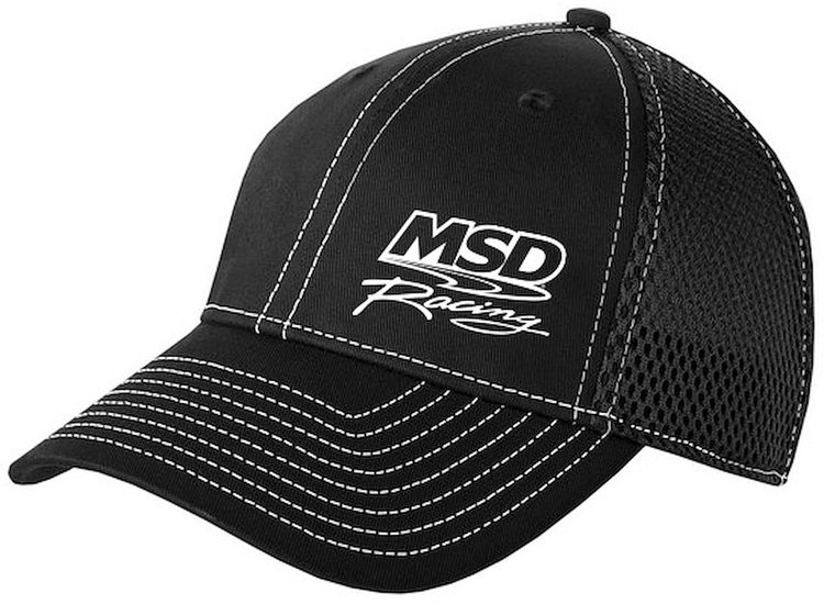 MSD Racing Flexfit Baseball Cap Black Mesh w/ White Stitching