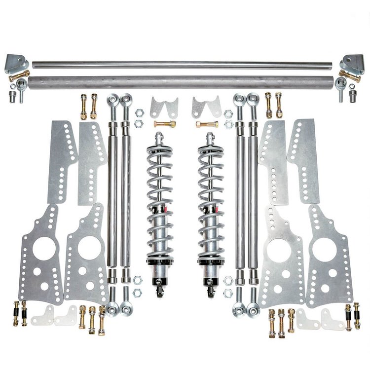 R170-150 QA1 Drag Four Link, HD Pro Rear Drag 4-Link System, Single Adjust, 150lb Springs