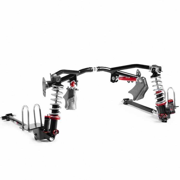 R357-170 Rear Four-Link Suspension Kit for 1970-1981 GM F-Body, MOD-Series Shocks [Black Powder-Coated Finish]
