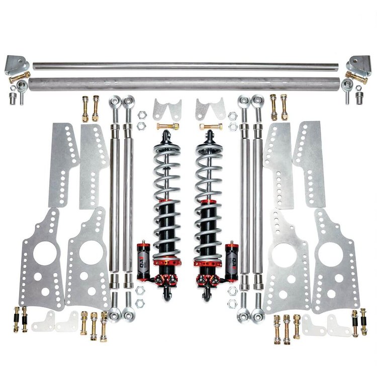 R370-110 QA1 Drag Four Link, HD Pro Rear Drag 4-Link System, MOD Shocks, 110lb Springs