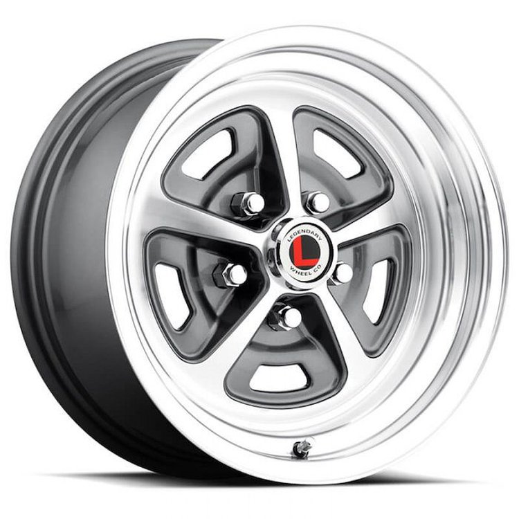 LW50-50754B Magnum 500 Wheel [Size: 15"x7"] Charcoal/Machined Finish