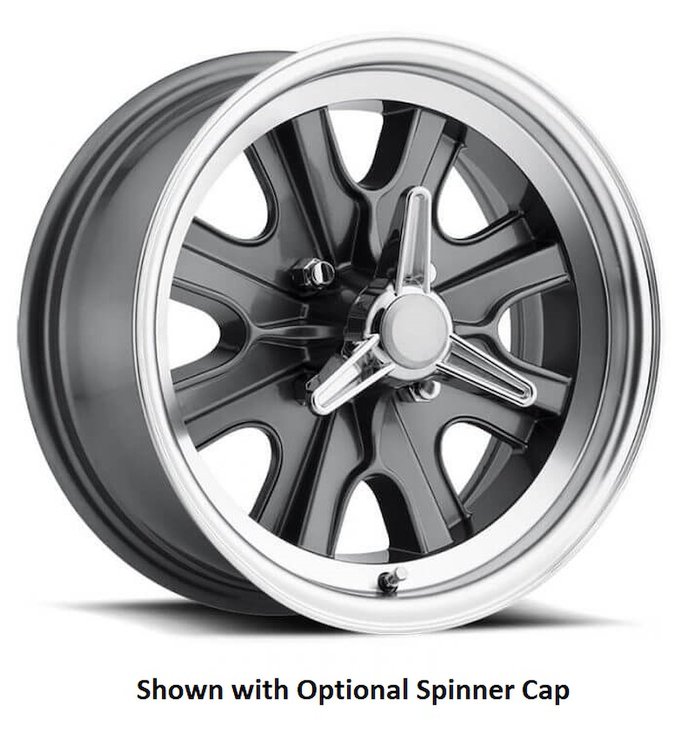 LW90-50744B HB44 Wheel [Size: 15"x7"] Charcoal/Machined Finish