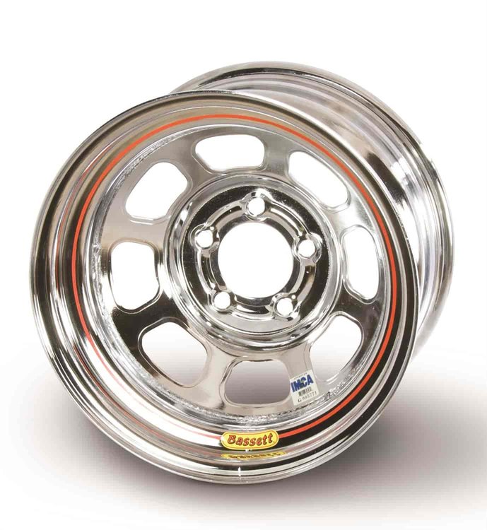 15X8 5-4 D-HOLE 19LB IMCA CHROME