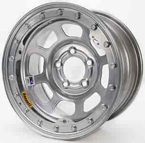 Silver IMCA D-Hole Beadlock Wheel Size: 15" x 8"
