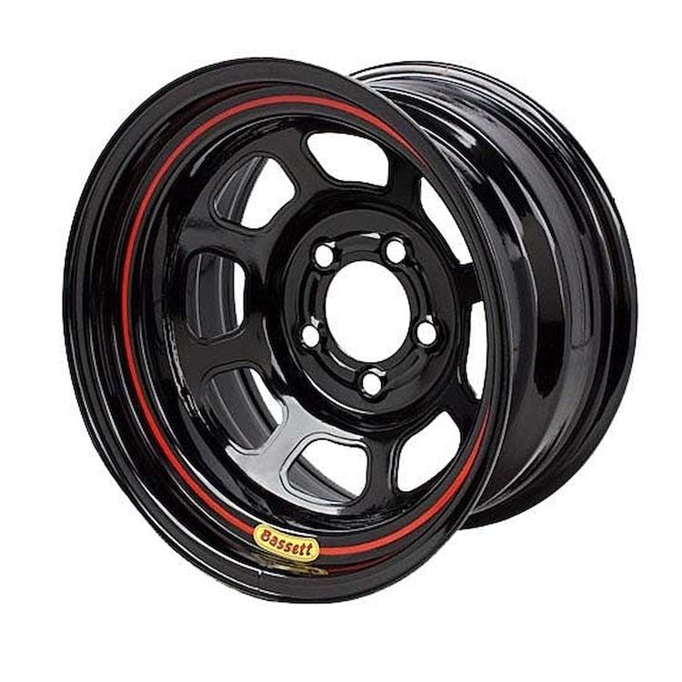 58S55 Lightweight D-Hole Wheel Size: 15" x 8", Black