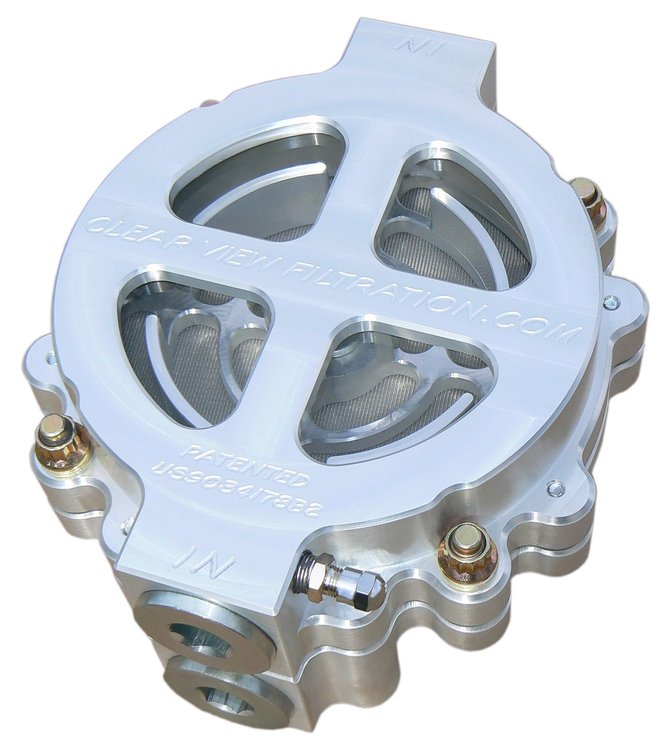 101-115 6 in. Dry-Sump Filter, #16 Ports, 115 Micron Element, For Dry Sump System Running Up To 70 Weight Oil, Bracket Included