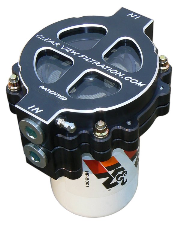 125-115-B 6 in. Screw-On Black-Out Filter, #12 Ports, 115 Micron Element, Dual Filtration Up To 70 Weight Oil, Bracket Included