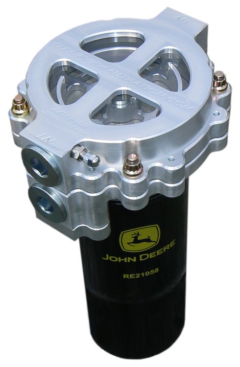 127-380 6 in. Screw-On Filter, #16 Ports, 380 Micron Element, For Extreme Diesels Running Up To 70 Weight Oil, Bracket Included