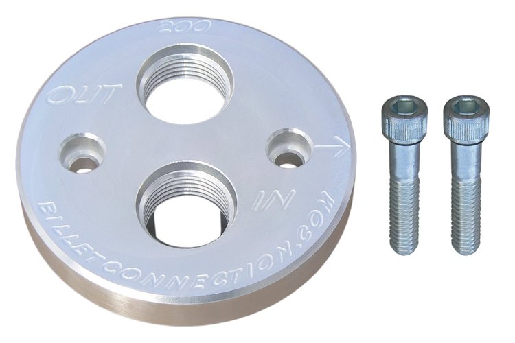 200 Chevy Block Adapter Kit, #12 Threaded Ports, High-Flow Design, w/ Mounting Bolts & Viton O-Rings