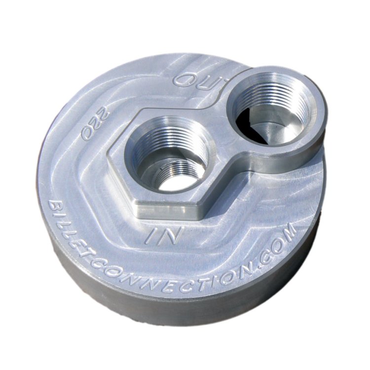 220 Big Block Chevy / Late Next Gen 5/6/7 Block Adapter Kit, #12 Threaded Ports, Replaces 13/16 in.-16 TPI Disposable Filter