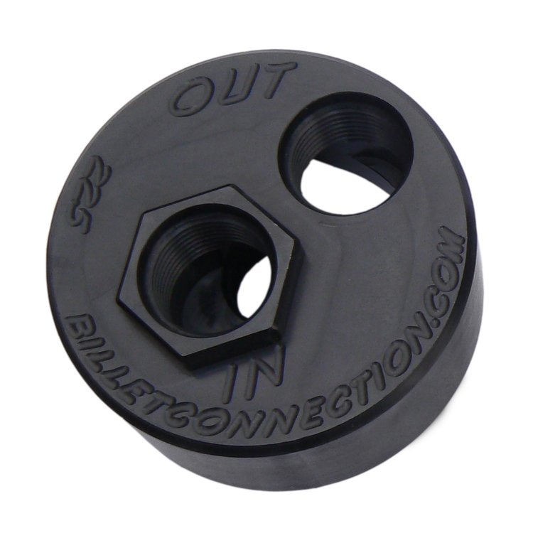 225-B GM LS Black-Out Block Adapter Kit, #10 Threaded Ports, Replaces 13/16 in.-16 TPI Disposable Filter, Viton O-Ring