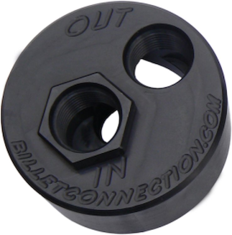 232-B Nissan KA24DE Black-Out Block Adapter Kit, #10 Threaded Ports, Replaces 3/4 in.-16 TPI Disposable Filter, w/ Viton O-Ring