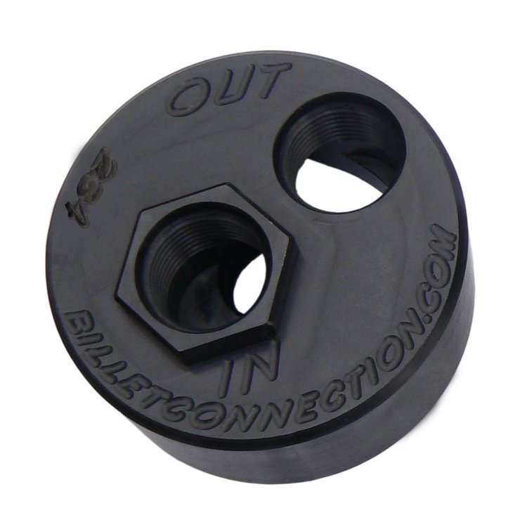 234-B Subaru/Mitsubishi/Mazda Black-Out Adaptor Kit, #10 Threaded Ports, Replaces 20 mm x 1.5 mm TPI Disposable Filter
