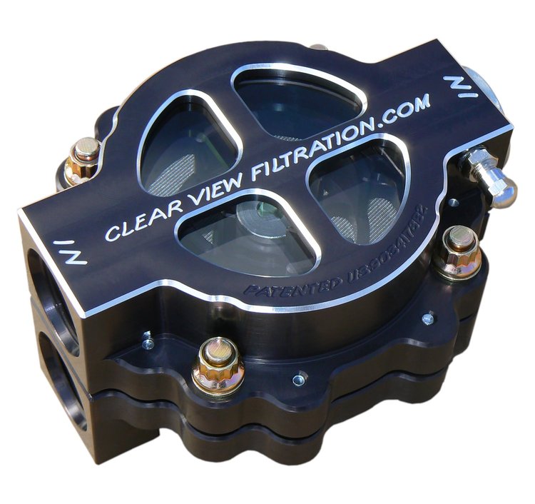 445-115-B 4 in. Dry-Sump Black-Out Filter, #16 Ports, 115 Micron Element, For Dry Sump System Running Up To 70 Weight Oil