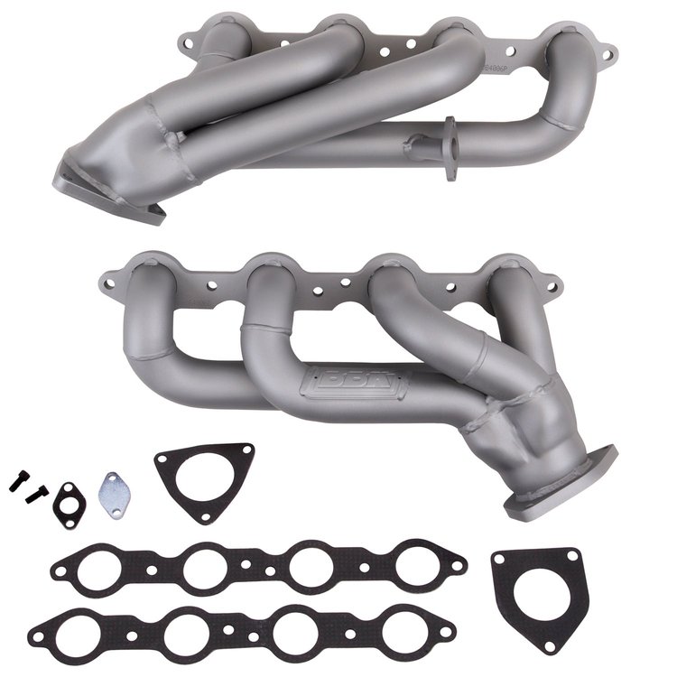 Shorty Exhaust Headers 1999-2013 GM Truck/SUV 6.0L [Titanium Ceramic]
