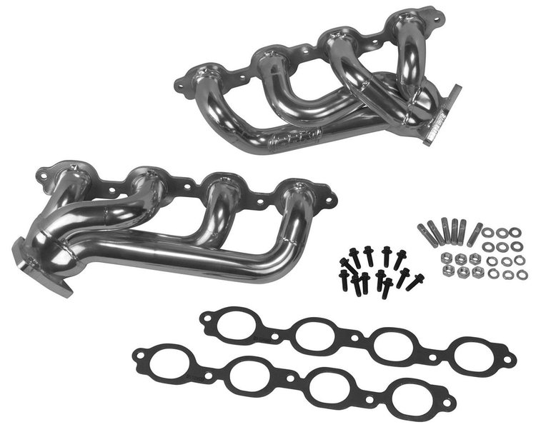 Shorty Exhaust Headers 2014-2018 GM Silverado/Sierra Pickup Truck 5.3L/6.2L V8 - Ceramic Finish