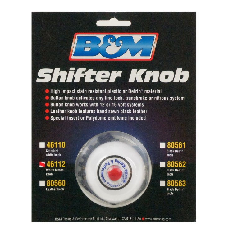 Universal Shifter Knob with Button With B&M Logo Insert