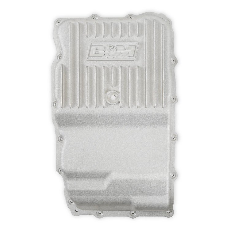 70401 Cast Aluminum Hi-Tek Deep Transmission Pan Fits Select GM Trucks [10L80] Natural