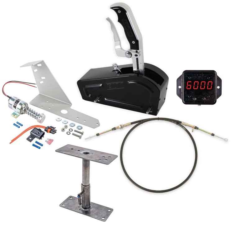 81041BM Two-Tone Magnum Grip Pro Stick Shifter Kit for GM Powerglide Transmissions