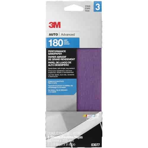Performance Sandpaper 180 Grit