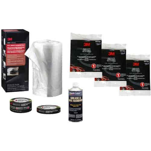 Vehicle Masking Kit Includes: 3 All Purpose Tack Cloths