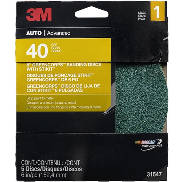 Stikit GreenCorps Sanding Discs 40 Grit