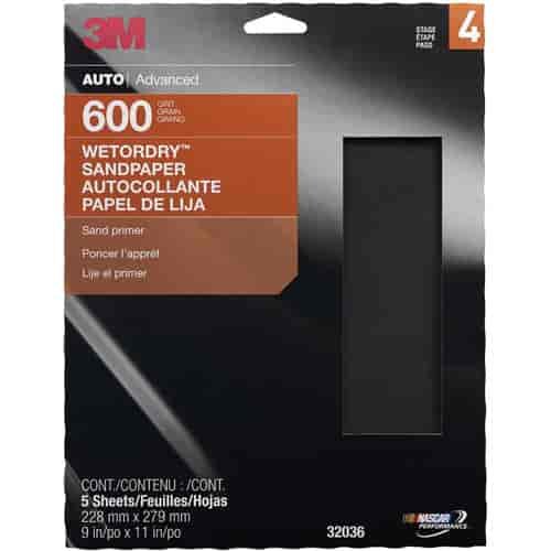 Wet Or Dry Automotive Sandpaper 600 Grit