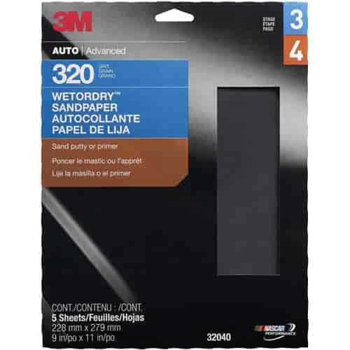 Wet Or Dry Automotive Sandpaper 320 Grit