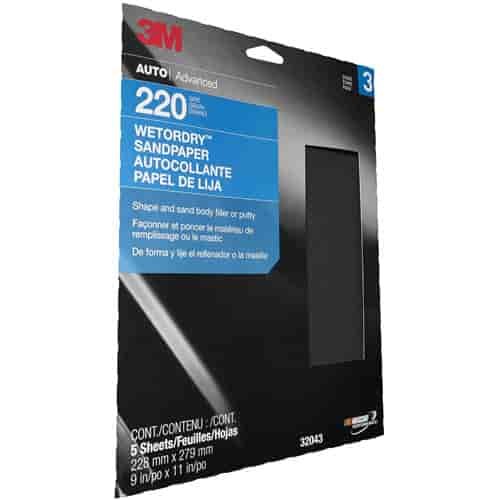 Wet Or Dry Automotive Sandpaper 220 Grit