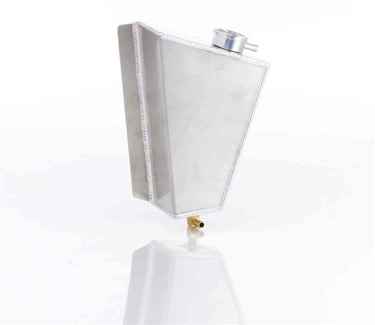 Aluminum Recovery Tank with Filler Neck & Cap 1967-70 Mustang w/Crossflow Radiator Conversion