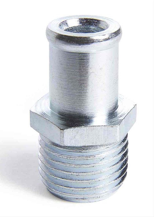 Steel Heater Hose Fitting 1/2" NPT x 5/8" Hose Barb