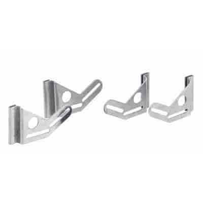 Aluminum Upper & Lower Mounting Brackets for 13" & 16" Electric Fan For U-Shaped Top Plate Crossflow Radiator