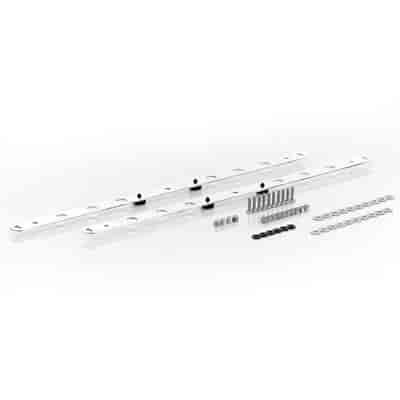 Aluminum Vertical-style Fan Mounting Brackets For Shrouded Dual 11" Fan Installation on 1959-64 Chevrolet Downflow Radiator