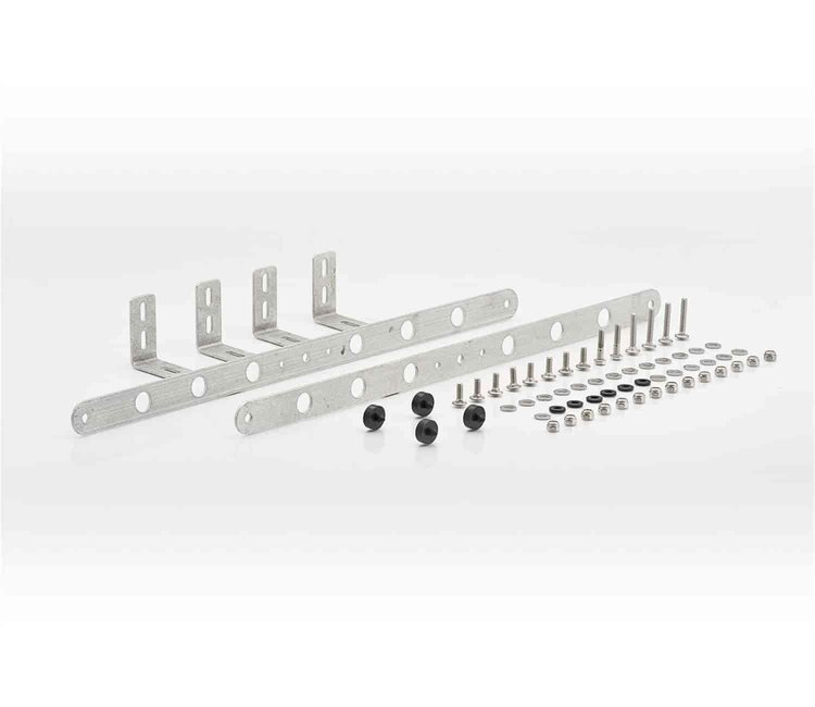 Aluminum Vertical-style Fan Mounting Brackets For Shrouded Dual 11" Fan Installation on 1964-67 GTO Tall Downflow Radiator