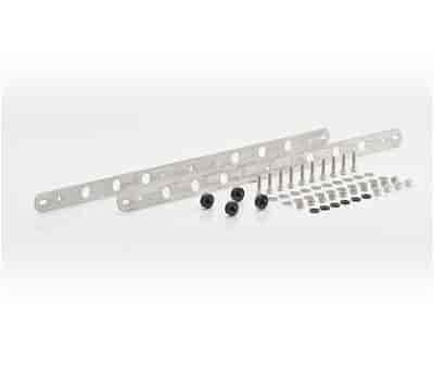 Aluminum Upper & Lower Fan Mounting Brackets For Shrouded Dual 11" Fan Installation on 1962-67 Chevy II Downflow Radiator