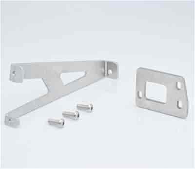 Stainless Steel Female Hood Latch with Aluminum Vertical Grille Support 1955 Chevy
