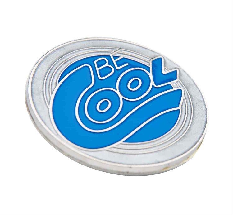 Be Cool Embossed Emblem 1-3/4" Round