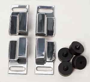 Aluminum Mounting Brackets for 13" & 16" Electric Fan on 16" Tall Crossflow Radiator Polished Finish